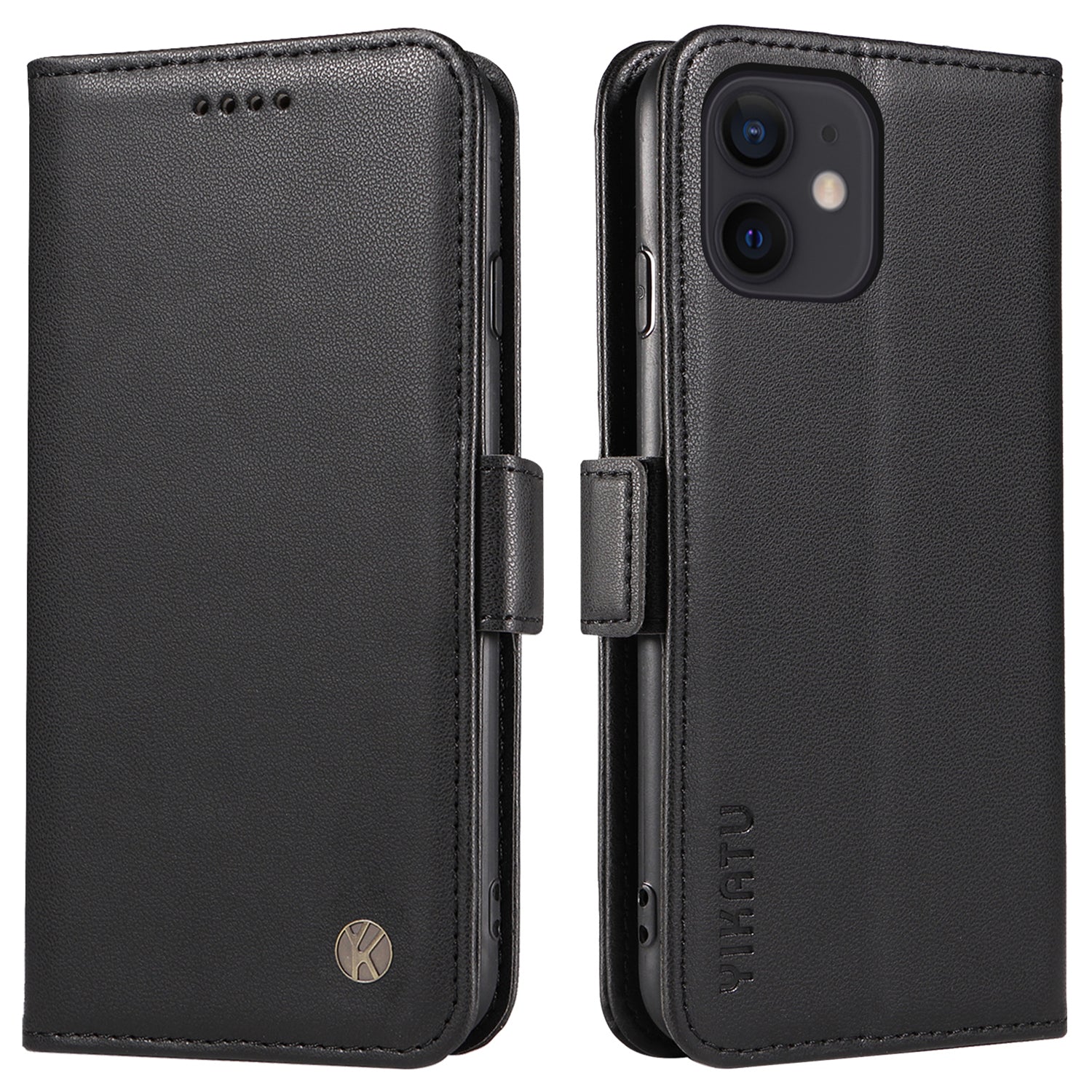 YIKATU YK-003 til iPhone 12/12 Pro 6,1 tommer pung etui Anti-ridse PU læder Stand Telefon Flip Cover YIKATU YK-003 til iPhone 12/12 Pro 6,1 tommer pung etui Anti-ridse PU læder Stand Telefon Flip Cover